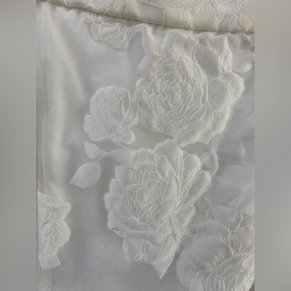 Amsale Rose Fil Coupé Strapless Cocktail Dress Wedding Reception - Picture 7 of 12